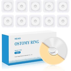 10 PCS Ostomy Barrier Rings, Ostomy Supplies, 2 mm Thickness Moldable Ostomy Rings Medical Grade Hydrocolloid Adhesive Barrier Rings Better Seal for Ostomy Bags (Box of 10)