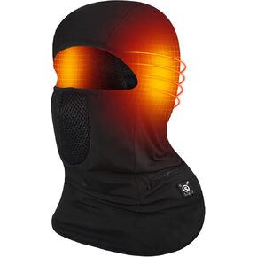 Heated Battery Balaclava Face Ski Mask,Heated Ski Mask for Men Women,Windproof Heated Hat Motorcycle Riding