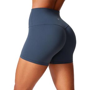 CRZ YOGA Womens Butterlift High Waist Scrunch Butt Biker Shorts 4 Inches - No Front Seam Workout Yoga Gym Booty Shorts