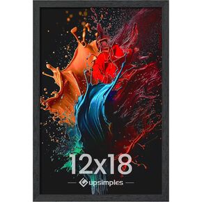 upsimples 8x10 Picture Frame, Wall Gallery Photo Frames with Engineered Wood, Black 1 Pack