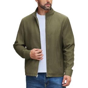 COOFANDY Men's Lightweight Zip Up Jacket Stand Collar Jacket Casual Light Golf Jackets with Pocket