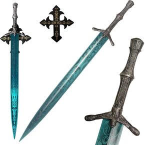 39“/47"Bloodborne Ludwig Sword Metal,Lady Maria Sword Moonlight Cursed Holy Sword with Pegboard