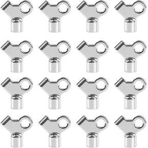 16 Pack Radiator Vent Valve Keys, Radiator Bleeder Keys Zinc Alloy Exhaus Bleed Vent Keys Gas Valve Metal Radiator Keys Accessory for Efficient Air Release