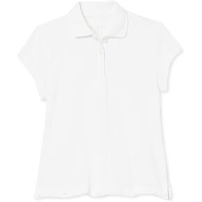 The Children's Place girls Uniform Pique Polo Shirt, White, 10-12 Plus