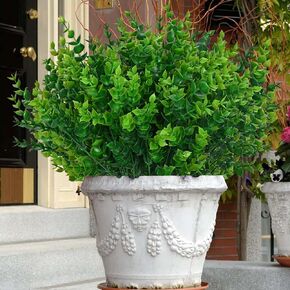 BLEUM CADE Artificial Flowers for Outdoors, 9 Bundles Artificial Plants & Flowers Outdoor, UV Resistant Faux Flowers Outdoor Fake Flowers for Outside Porch Window Box Decoration(Purple)