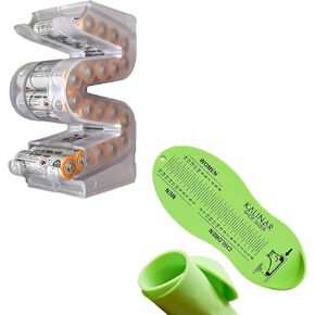 Shoe Sizer and Battery Ladder for AA