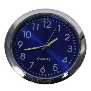 BYOBYO Stick On Car Clock, Black/White/Blue Small Clock Luminous Car Vent Clock Car Assessories Parts for Car, Vehicle, Automotive, Boat, Bike(Black)