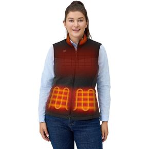 ORORO Women's Lightweight Heated Sweater Fleece Vest with 4 Heat Zones, Heated Recycled Fleece Vest (Charger Not Included)