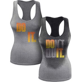 Actizio Women Sweat Activated Motivational Workout Cotton Tank Top Sleeveless Gym Athletic Shirts Do It Don't Quit
