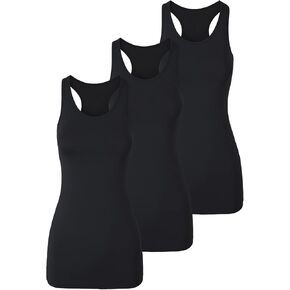 TAIPOVE Long Tank Tops for Women Cotton Layering Racerback Extra Long Camisole Activewear 3packs in Kuwait
