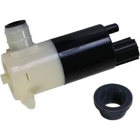 Windshield Washer Pump w/Grommet Replacement for Chrysler Dodge Ford Jeep Lincoln Replaces OEM 05103452AA, 05011807AB, 55077241AA, 05013160AA