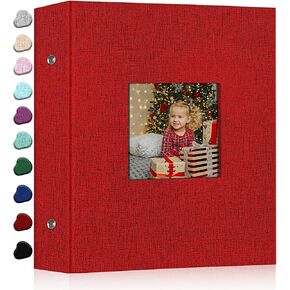 Ejblfe Photo Album 4x6,Linen Cover Slide-in Photo Album Book Can Holds 100 4x6 Photos with 50 Black Sheets for Family,Wedding,Baby and Holiday Pictures (Gray)