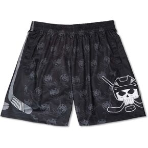 ChalkTalkSPORTS Hockey Performance Shorts | Skull Pattern Hockey Shorts | Youth & Adult | Hockey Boys Athletic Shorts