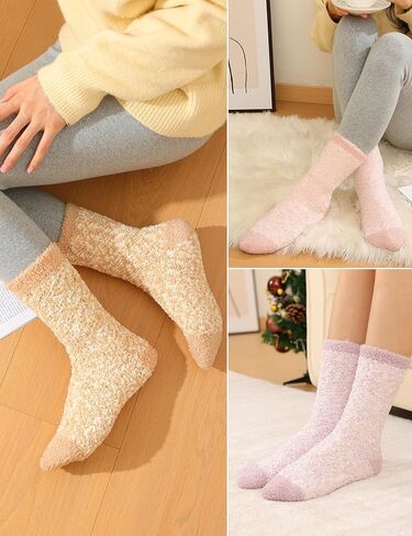 Litfun Fuzzy Socks for Women Cozy Fluffy Winter Warm Sleep Socks Super Comfy and Soft in Kuwait
