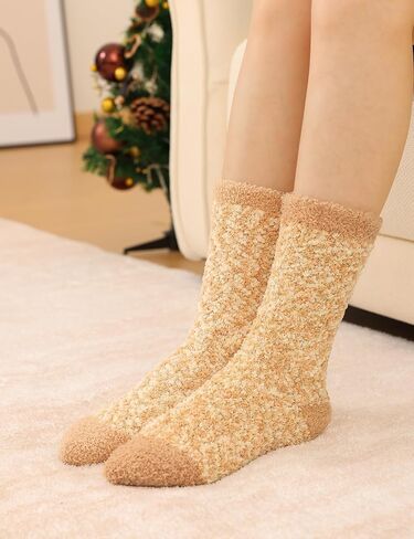 Litfun Fuzzy Socks for Women Cozy Fluffy Winter Warm Sleep Socks Super Comfy and Soft in Kuwait