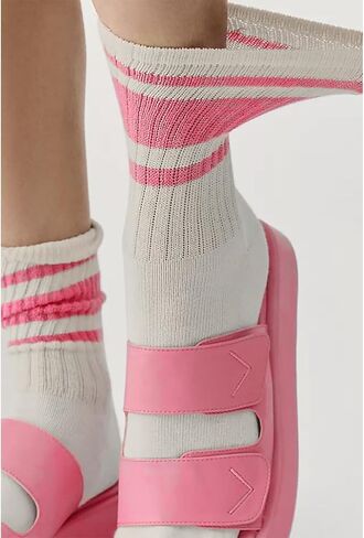 Fun Novelty Striped Retro Crew Socks For Women Sporty Calf Casual Cotton Socks Women in Kuwait