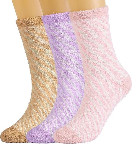 Litfun Fuzzy Socks for Women Cozy Fluffy Winter Warm Sleep Socks Super Comfy and Soft in Kuwait