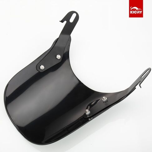 Universal Motorcycle Windshield for Motorbike 7" Headlight Windscreen Deflector Front Flyscreen with Mount Compatible with Harley Suzuki Honda Triumph Cruiser Cafe Racer (Medium Black) in Saudi Arabia