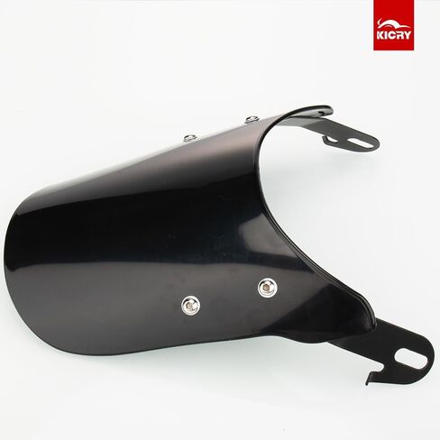 Universal Motorcycle Windshield for Motorbike 7" Headlight Windscreen Deflector Front Flyscreen with Mount Compatible with Harley Suzuki Honda Triumph Cruiser Cafe Racer (Medium Black) in Saudi Arabia