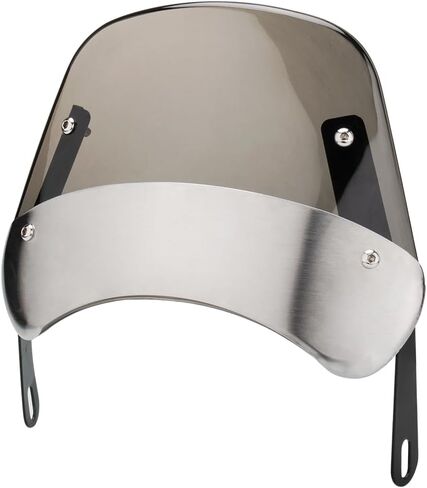 Universal Motorcycle Windshield for Motorbike 7" Headlight Windscreen Deflector Front Flyscreen with Mount Compatible with Harley Suzuki Honda Triumph Cruiser Cafe Racer (Medium Black) in Saudi Arabia