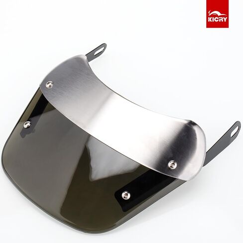 Universal Motorcycle Windshield for Motorbike 7" Headlight Windscreen Deflector Front Flyscreen with Mount Compatible with Harley Suzuki Honda Triumph Cruiser Cafe Racer (Medium Black) in Saudi Arabia