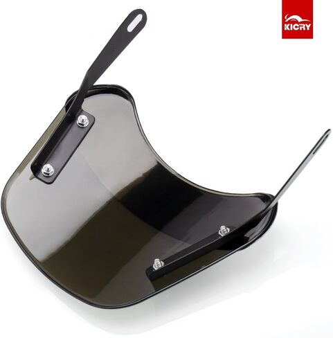 Universal Motorcycle Windshield for Motorbike 7" Headlight Windscreen Deflector Front Flyscreen with Mount Compatible with Harley Suzuki Honda Triumph Cruiser Cafe Racer (Medium Black) in Saudi Arabia