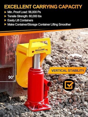 Shipping Container Jack Lug - 80000 LBS Capacity Leveling Attachment, Enhanced Stability with Thick High-Carbon Steel, Easy-Grip Handle, Ideal for Sea Cans & Container Homes Booster Leveler in Kuwait