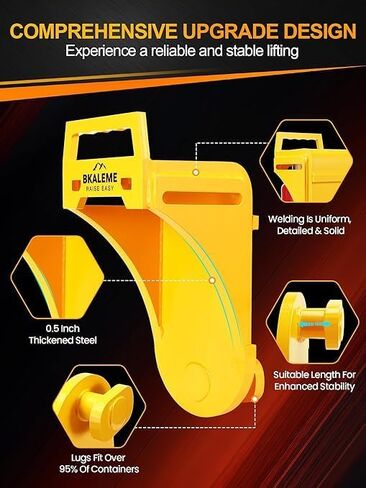 Shipping Container Jack Lug - 80000 LBS Capacity Leveling Attachment, Enhanced Stability with Thick High-Carbon Steel, Easy-Grip Handle, Ideal for Sea Cans & Container Homes Booster Leveler in Kuwait
