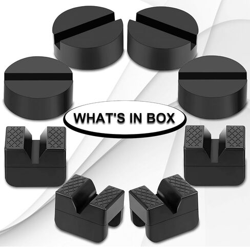 ترقية 2024: 8 قطع من وسائد الرافعة الأرضية العالمية، نوعان من وسادات حامل الرافعة مع تصميم مضاد للانزلاق، واقي لحامات الإطار المطاطي الممتاز المشقوق، ملحقات حامل مقبس قوي للسيارات in Kuwait