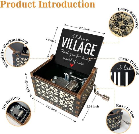 لا تنس أبدًا أنك القطعة التي أحدثت الفارق في صندوق الموسيقى الخشبي مع المقبض، هدايا إيجابية، صناديق الموسيقى العتيقة U R My Sunshine، صناديق الموسيقى للنساء، هدايا التأكيدات لأفضل صديق - DH407 in Kuwait