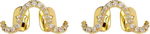 JINAO Grillz - Grills for Your Teeth, Gold Tooth Cap 2pcs 14K Gold Plated Möbius Diamond Single Tooth Grill Cap for Men Women Rapper Costume in Saudi Arabia