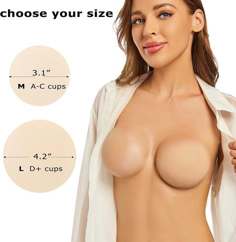 PRETTYWELL Cakes Body Nipple Covers No Show 4 Pairs Large Sticky Nipple Pasties Seamless Reusable Thin Breast Petals in Kuwait