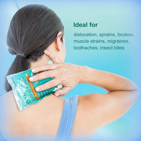 General Medi Instant Ice Cold Pack (4"x 5.5") – 25 Packs Disposable Cold Therapy Ice Packs for Pain Relief, Swelling, Inflammation, Sprains, Toothache – for Athletes & Outdoor Activities in Saudi Arabia