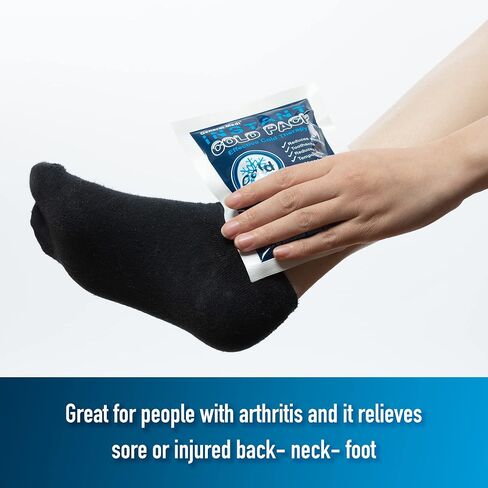 General Medi Instant Ice Cold Pack (4"x 5.5") – 25 Packs Disposable Cold Therapy Ice Packs for Pain Relief, Swelling, Inflammation, Sprains, Toothache – for Athletes & Outdoor Activities in Saudi Arabia