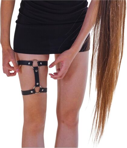 Leg Harness for Woman Fashion Adjustable, Rave Outfits for Woman, Festival Accesories, Leg Garter, Set of 2 in Saudi Arabia