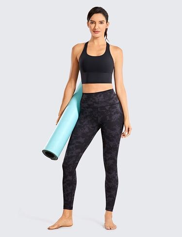 حمالات صدر رياضية طويلة من CRZ YOGA للنساء - حمالات صدر يوغا مبطنة متقاطعة خالية من الأسلاك، قمصان قصيرة بدون أكمام in Saudi Arabia