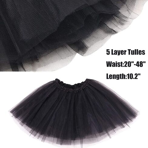 ASAHEL Tutus for Women Tulle Skirts 5 Layered Bubble Skirt Adult Tutu Halloween Costumes Classic Womens Kawaii Dress in Kuwait