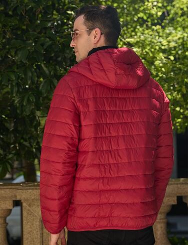 COOFANDY Mens Packable Puffer Jacket Lightweight Hooded Insulated Winter Coat Windproof Zipper Down Jacket in Saudi Arabia