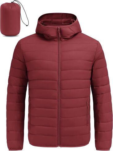 COOFANDY Mens Packable Puffer Jacket Lightweight Hooded Insulated Winter Coat Windproof Zipper Down Jacket in Saudi Arabia