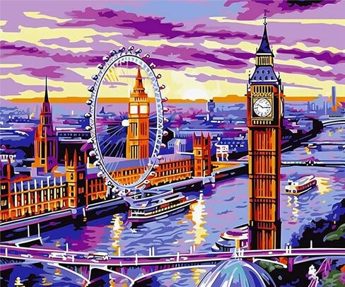 Kaliosy 5D Diamond Painting Country Riverside by Number Kits, Paint with Diamonds Art Landscape Forest DIY Full Drill, Crystal Craft Cross Stitch Embroidery Decoration 30x40inch in Saudi Arabia