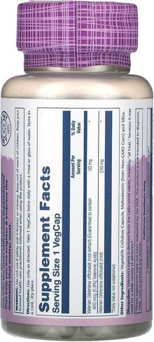 Solaray Valerian Root Extract 50 mg | Relaxation Support for a Healthy Sleep Cycle | 0.8% Valerenic Acids | 60 CT in Kuwait