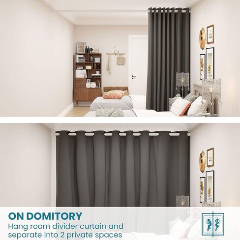 ALLZONE Heavy Duty Tension Curtain Rod for Window, 83-123 Inches, Room Divider with Adjustable Pole for Patio, Bedroom, Balcony, Hold Up Blackout Curtains and Non-Slip, Solid, Black in Saudi Arabia