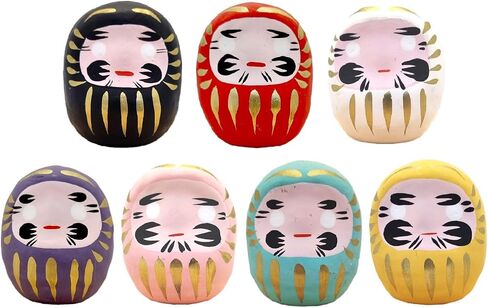 EDOYA Daruma Dolls (Set of 7) Japanese Good Luck Charms Gift Set in Saudi Arabia