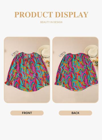 Eytino Women Plus Size Boho Floral Printed Tops Casual V Neck Long Sleeve Drawstring Blouses Shirts(1X-5X) in Kuwait