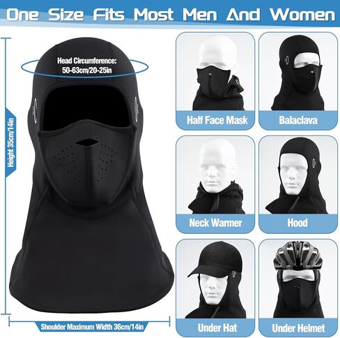 Balaclava Ski Mask for Men and Women, Winter Fleece Thermal Face Mask for Cold Weather in Kuwait
