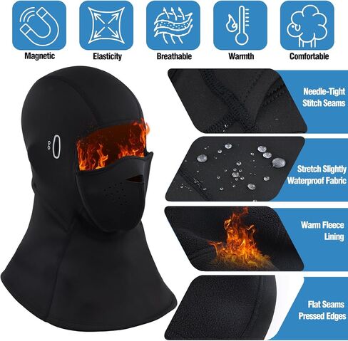 Balaclava Ski Mask for Men and Women, Winter Fleece Thermal Face Mask for Cold Weather in Kuwait