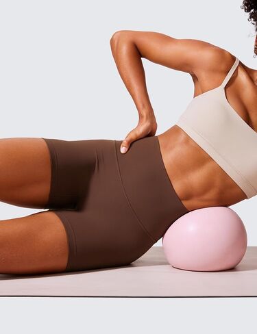 شورت CRZ YOGA للسيدات عالي الخصر لراكبي الدراجات النارية بطول 10.16 سم - بدون درزات أمامية للتمرين واليوجا وصالة الألعاب الرياضية in Saudi Arabia