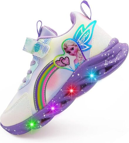Movie Casual Shoes LED Light Up SneakersSnow Princess Shoes Baby Toddler Shoes Girl Birthday Present in Saudi Arabia