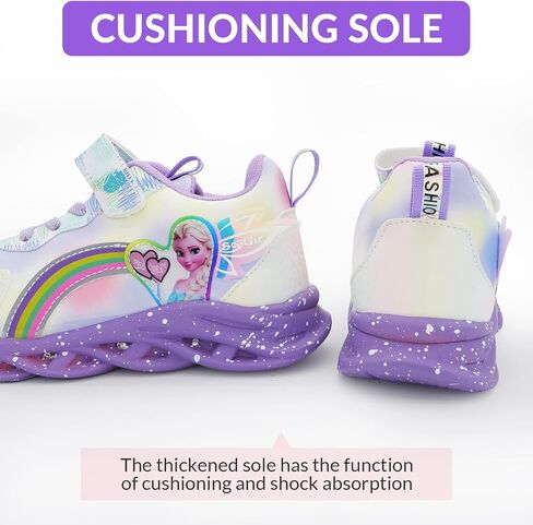 Movie Casual Shoes LED Light Up SneakersSnow Princess Shoes Baby Toddler Shoes Girl Birthday Present in Saudi Arabia