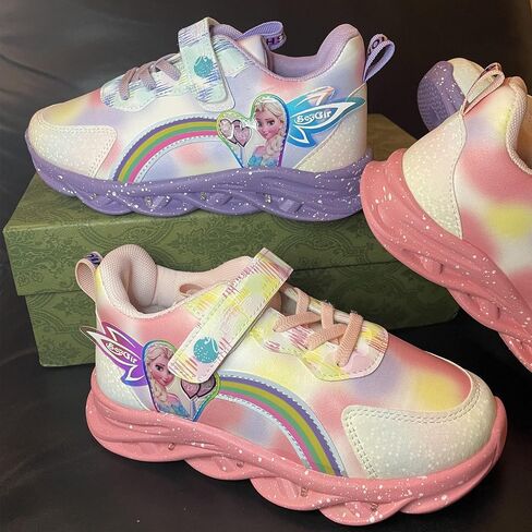 Movie Casual Shoes LED Light Up SneakersSnow Princess Shoes Baby Toddler Shoes Girl Birthday Present in Saudi Arabia